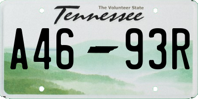 TN license plate A4693R