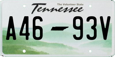 TN license plate A4693V