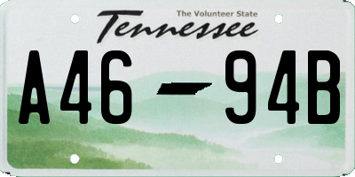 TN license plate A4694B