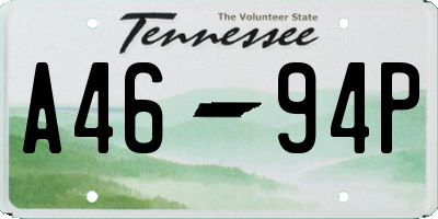 TN license plate A4694P