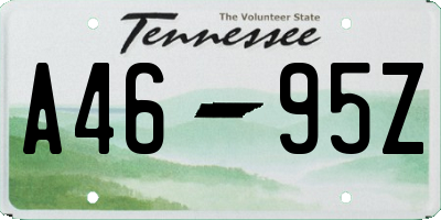 TN license plate A4695Z