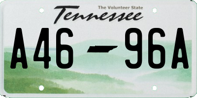 TN license plate A4696A