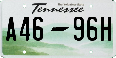 TN license plate A4696H
