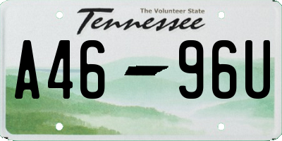 TN license plate A4696U
