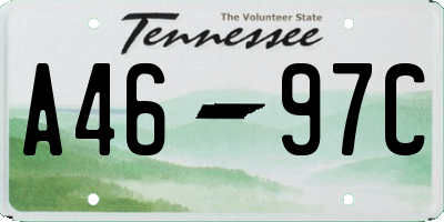 TN license plate A4697C