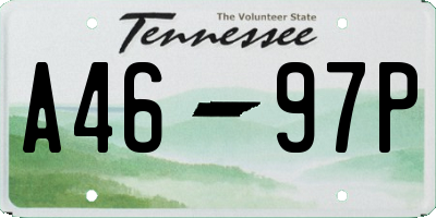 TN license plate A4697P