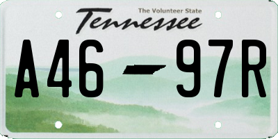 TN license plate A4697R