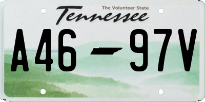 TN license plate A4697V