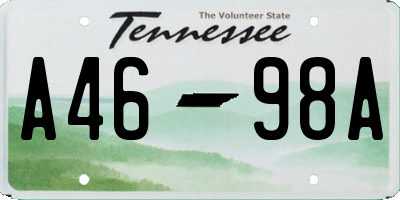 TN license plate A4698A
