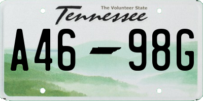 TN license plate A4698G