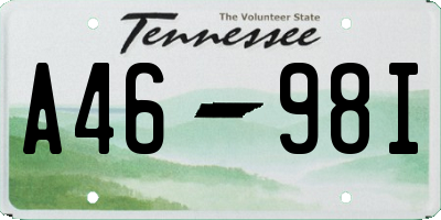 TN license plate A4698I