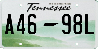 TN license plate A4698L