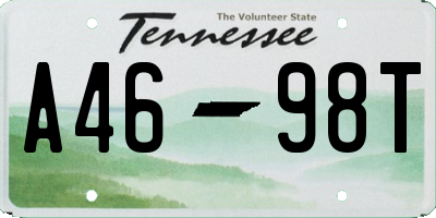 TN license plate A4698T