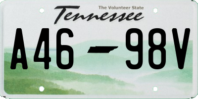 TN license plate A4698V