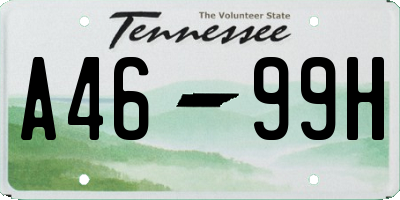 TN license plate A4699H