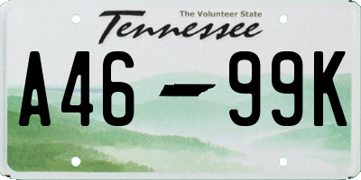 TN license plate A4699K