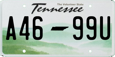 TN license plate A4699U