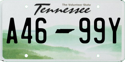 TN license plate A4699Y