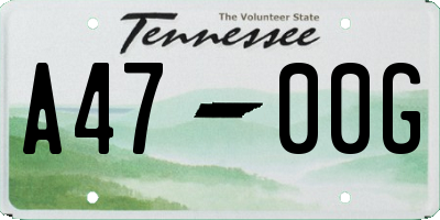 TN license plate A4700G