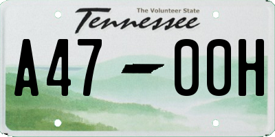 TN license plate A4700H