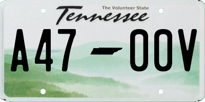 TN license plate A4700V