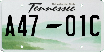 TN license plate A4701C