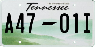 TN license plate A4701I