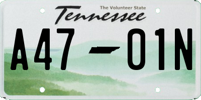 TN license plate A4701N