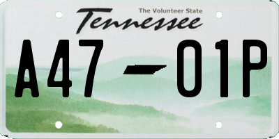 TN license plate A4701P