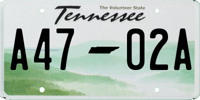 TN license plate A4702A