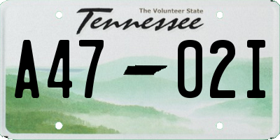 TN license plate A4702I