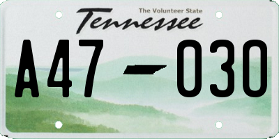 TN license plate A4703O
