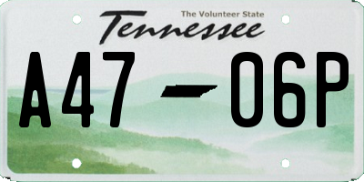 TN license plate A4706P