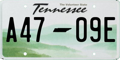 TN license plate A4709E