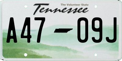 TN license plate A4709J