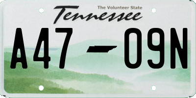 TN license plate A4709N