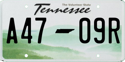 TN license plate A4709R