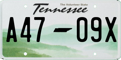 TN license plate A4709X