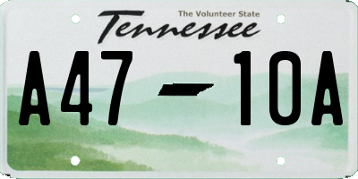TN license plate A4710A