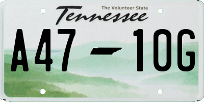 TN license plate A4710G