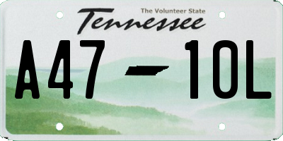 TN license plate A4710L