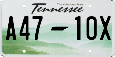 TN license plate A4710X