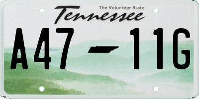 TN license plate A4711G