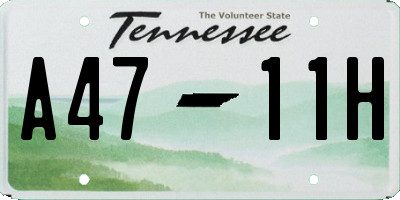TN license plate A4711H