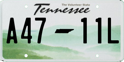 TN license plate A4711L