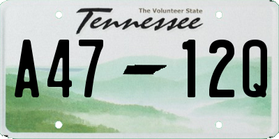 TN license plate A4712Q