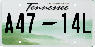 TN license plate A4714L