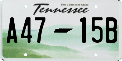 TN license plate A4715B