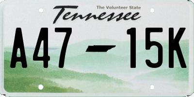 TN license plate A4715K