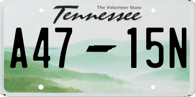TN license plate A4715N